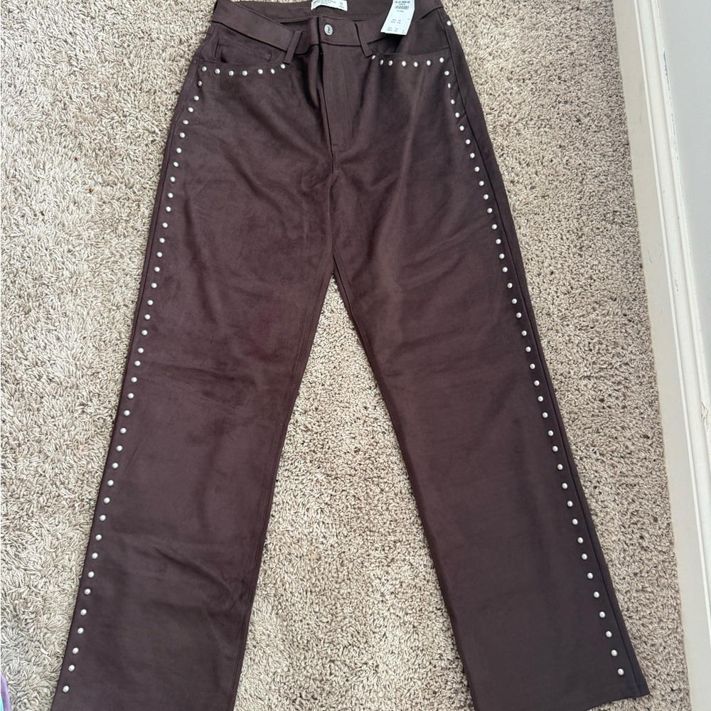 Abercrombie & Fitch Brown High Rise Pants